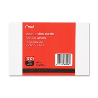 Mead Plain Index Cards 3x5