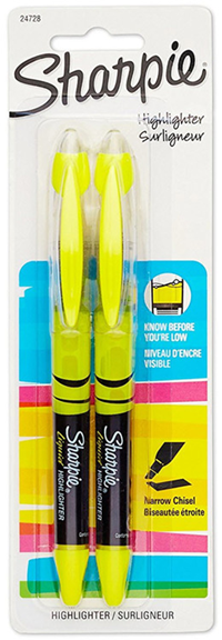 Sharpie Liquid Highlighter Yellow 2pk.(24728)