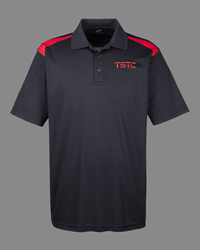 TSTC Ultra Club Cool & Dry Red&Charcoal Mens Polo