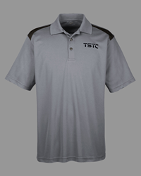 TSTC Ultra Club Cool & Dry Charcoal/Black Mens Polo