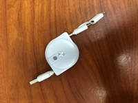 DOURADA White Retractable Sport 2 in 1 USB to Lightning & Micro USB