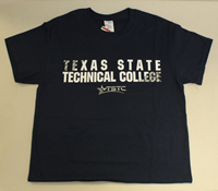 TSTC Gridiron Text Adult T-Shirt Navy