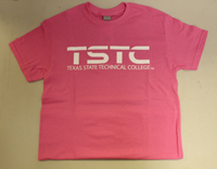TSTC Logo Adult T-Shirt Light Pink