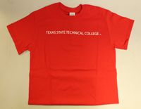 TSTC Text Logo Adult T-Shirt Red