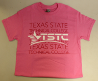 TSTC Multi-Text Logo Adult T-Shirt Light Pink