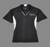 TSTC Harriton Black/White Womens Polo