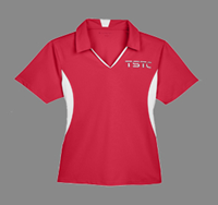 TSTC Harriton Red/White Womens Polo