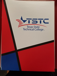 TSTC Folder Red, Blue, White