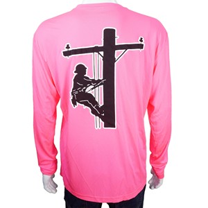 CI Sport Lineman Dry Fit L/S T-Shirt-Pink - main view