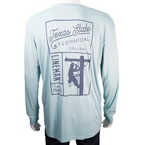 Duck Company Lineman Dry Fit L/S T-Shirt-Ocean Mist - main view