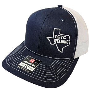 Navy and White Welding Cap - main view
