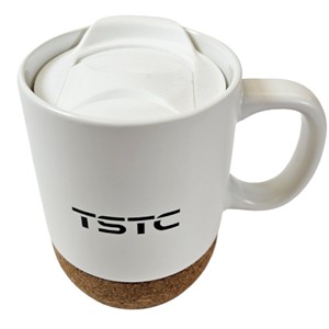 Ceramic Mug/Cork Bottom-White -  1