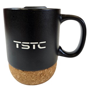 Ceramic Mug/Cork Bottom-Black - main view