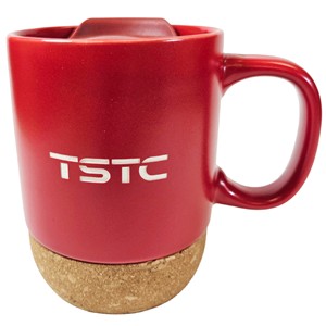 Ceramic Mug/Cork Bottom-Red - main view