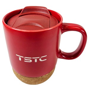 Ceramic Mug/Cork Bottom-Red -  1