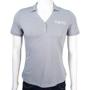 Ladies Callaway V-Neck Polo-Gray - main view