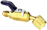 1/4" Compact Ball Valve For Charging Hoses 45 Degree Angle