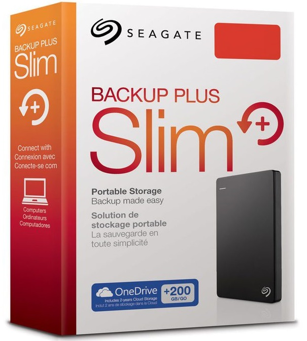 Seagate Backup Plus Slim 2Tb Portable Externa Hard Drive