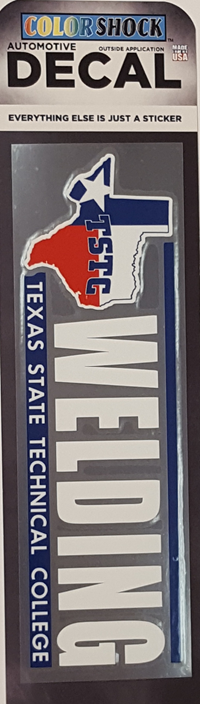 Tstc Welding Decal Tri-Color 7"