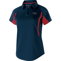 Ladies Navy Polo With Red Accents
